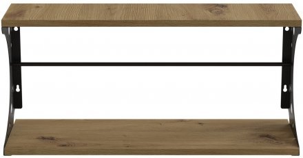 Настінна полиця Ferrum-decor Букін 330x500x240 метал Чорний ДСП Дуб Артизан 16 мм (FRD-102847)