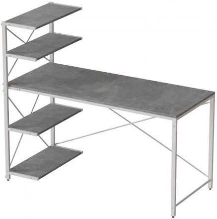 Комп'ютерний стіл Ferrum-decor Джек 75x140x60 Білий ДСП Бетон (FRD-104413)