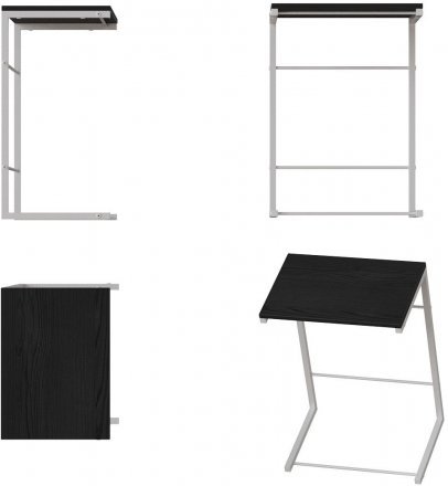Столик приставний Террі Ferrum-decor 650x440x330 Білий метал ДСП Сосна Кембра 16 мм (FRD-104657)