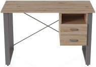 Письмовий стіл із ящиками Ferrum-decor Оскар 750x1400x600 метал Сірий ДСП Дуб Сан-Марино 16 мм (FRD-103249)