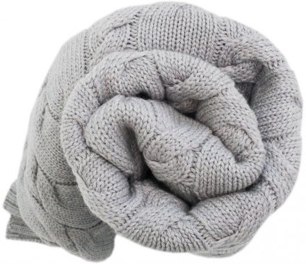 Плед плетений Premium Merino 80x100 см Ice Grey lullalove-6647