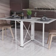 Стіл-книга трансформер Оріон 2 Ferrum-decor 750x1520x730 Білий метал ДСП Бетон 16 мм (FRD-104596)