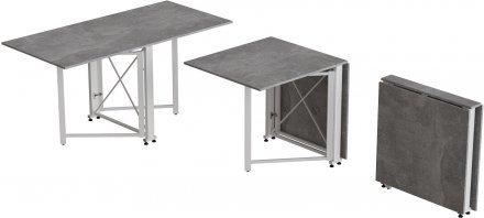 Стіл-книга трансформер Оріон 2 Ferrum-decor 750x1520x730 Білий метал ДСП Бетон 16 мм (FRD-104596) Стіл-книга трансформер Оріон 2 Ferrum-decor 750x1520x730 Білий метал ДСП Бетон 16 мм (FRD-104596)