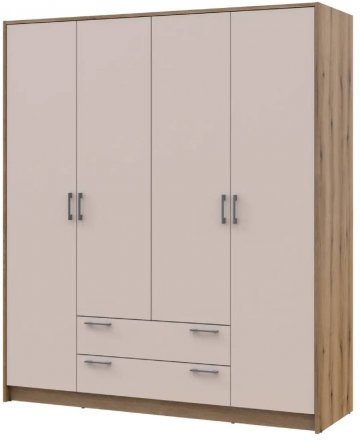 Шафа для одягу Doros Ронді Дуб Артизан/Кашемір 4ДСП 160х52х195 DRS-011662 (80737825)