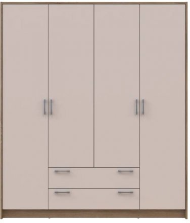 Шафа для одягу Doros Ронді Дуб Артизан/Кашемір 4ДСП 160х52х195 DRS-011662 (80737825)