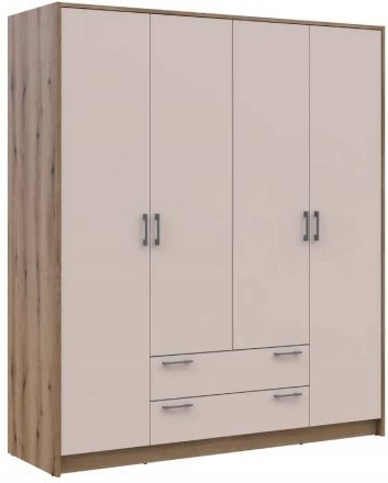Шафа для одягу Doros Ронді Дуб Артизан/Кашемір 4ДСП 160х52х195 DRS-011662 (80737825)