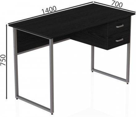 Комп'ютерний стіл Ferrum-decor Дакота 75x140x70 сірий ДСП Сосна Кембра 32мм (FRD-102357)