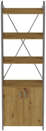 Етажерка 4/60 Ferrum-decor Серії Конект із тумбою 179x60x28 Сірий ДСП Артизан (FRD-102482)