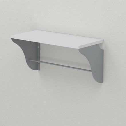 Настінна полиця Ferrum-decor Комфі 260x500x240 метал Сірий ДСП Біле 16 мм (FRD-102730)