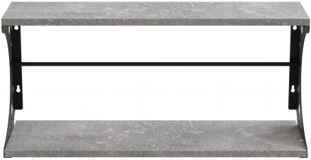 Настінна полиця Ferrum-decor Букін 330x500x240 метал Чорний ДСП Бетон16 мм (FRD-102848)