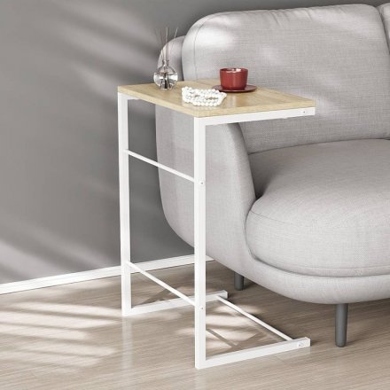 Столик приставний Террі Ferrum-decor 650x440x330 Білий метал ДСП Дуб Сонома 16 мм (FRD-104658) Столик приставний Террі Ferrum-decor 650x440x330 Білий метал ДСП Дуб Сонома 16 мм (FRD-104658)