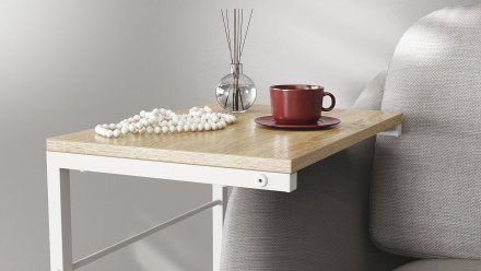 Столик приставний Террі Ferrum-decor 650x440x330 Білий метал ДСП Дуб Сонома 16 мм (FRD-104658) Столик приставний Террі Ferrum-decor 650x440x330 Білий метал ДСП Дуб Сонома 16 мм (FRD-104658)