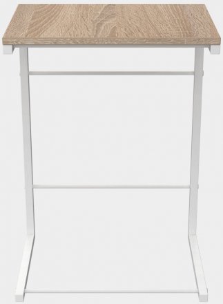 Столик приставний Террі Ferrum-decor 650x440x330 Білий метал ДСП Дуб Сонома 16 мм (FRD-104658) Столик приставний Террі Ferrum-decor 650x440x330 Білий метал ДСП Дуб Сонома 16 мм (FRD-104658)