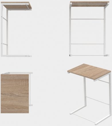 Столик приставний Террі Ferrum-decor 650x440x330 Білий метал ДСП Дуб Сонома 16 мм (FRD-104658) Столик приставний Террі Ferrum-decor 650x440x330 Білий метал ДСП Дуб Сонома 16 мм (FRD-104658)