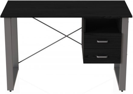 Письмовий стіл із ящиками Ferrum-decor Оскар 750x1400x600 метал Сірий ДСП Сосна Кембра 16 мм (FRD-103250)