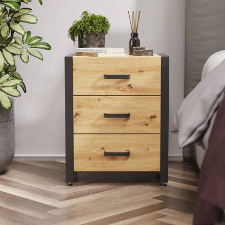 Тумба універсальна Ferrum-decor Вів'єн 3 50x41x40 чорний ДСП Дуб Сан-Марино 16мм (FRD-104187) Тумба універсальна Ferrum-decor Вів'єн 3 50x41x40 чорний ДСП Дуб Сан-Марино 16мм (FRD-104187)