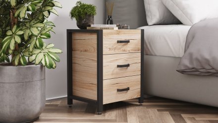 Тумба універсальна Ferrum-decor Вів'єн 3 50x41x40 чорний ДСП Дуб Сан-Марино 16мм (FRD-104187) Тумба універсальна Ferrum-decor Вів'єн 3 50x41x40 чорний ДСП Дуб Сан-Марино 16мм (FRD-104187)