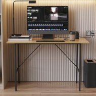 Стіл письмовий Line Тайм Ferrum-decor 750x1000x600 Чорний метал ДСП Дуб Артизан 16 мм (FRD-104876)