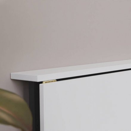 Стіл розкладний Моріс Ferrum-decor 750x1000x600 Чорний метал ДСП Біле 16 мм (FRD-104669)