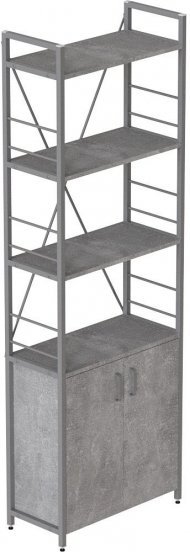 Етажерка 4/60 Ferrum-decor Серії Конект із тумбою 179x60x28 Сірий ДСП Бетон (FRD-102483) Етажерка 4/60 Ferrum-decor Серії Конект із тумбою 179x60x28 Сірий ДСП Бетон (FRD-102483)