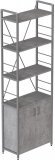 Етажерка 4/60 Ferrum-decor Серії Конект із тумбою 179x60x28 Сірий ДСП Бетон (FRD-102483)