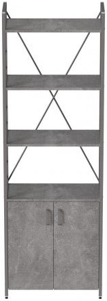 Етажерка 4/60 Ferrum-decor Серії Конект із тумбою 179x60x28 Сірий ДСП Бетон (FRD-102483)