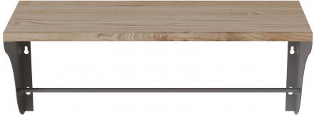 Настінна полиця Ferrum-decor Комфі 260x500x240 метал Сірий ДСП Дуб Сан-Марино 16 мм (FRD-102731)