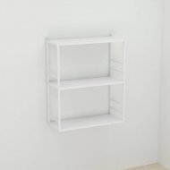 Книжкова полиця універсальна Ferrum-decor Стім 2 74x63x26 білий ДСП Біле 16мм (FRD-104109)