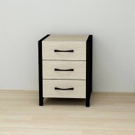 Тумба універсальна Ferrum-decor Вів'єн 3 50x41x40 чорний ДСП Дуб Сонома 16мм (FRD-104188)