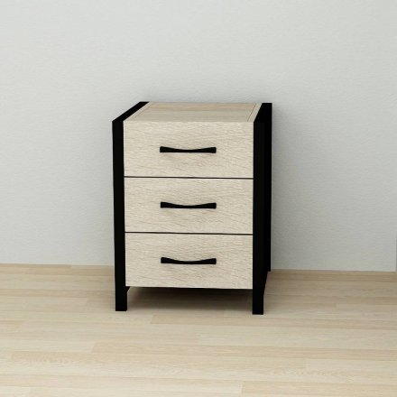 Тумба універсальна Ferrum-decor Вів'єн 3 50x41x40 чорний ДСП Дуб Сонома 16мм (FRD-104188) Тумба універсальна Ferrum-decor Вів'єн 3 50x41x40 чорний ДСП Дуб Сонома 16мм (FRD-104188)