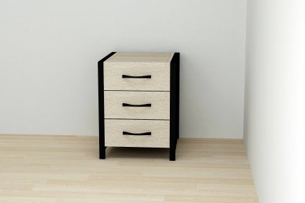 Тумба універсальна Ferrum-decor Вів'єн 3 50x41x40 чорний ДСП Дуб Сонома 16мм (FRD-104188) Тумба універсальна Ferrum-decor Вів'єн 3 50x41x40 чорний ДСП Дуб Сонома 16мм (FRD-104188)