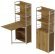 Стіл книжка з етажеркою Практик 2 Ferrum-decor 1555x640x990 Білий метал ДСП Дуб Артизан 16 мм (FRD-104637)