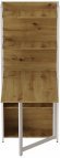 Стіл книжка з етажеркою Практик 2 Ferrum-decor 1555x640x990 Білий метал ДСП Дуб Артизан 16 мм (FRD-104637)