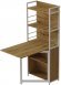 Стіл книжка з етажеркою Практик 2 Ferrum-decor 1555x640x990 Білий метал ДСП Дуб Артизан 16 мм (FRD-104637)