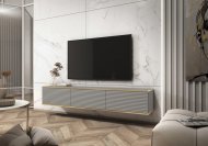 Тумба під телевізор навісна Perfect Home Оро / Oro 3-дверна RTV175 MDF Сірий (PFH-091365)