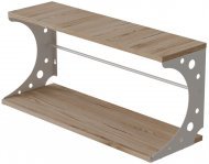 Настінна полиця Ferrum-decor Букін 330x500x240 метал Білий ДСП Дуб Сан-Марино 16 мм (FRD-102850)