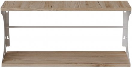 Настінна полиця Ferrum-decor Букін 330x500x240 метал Білий ДСП Дуб Сан-Марино 16 мм (FRD-102850)