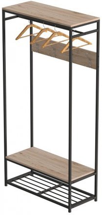 Вішалка модульна підлогова Ferrum-decor Треліс 15 180x90x38 чорний ДСП Дуб Сан-Марино 16мм (FRD-104362)