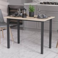 Стіл універсальний Knap Ferrum-decor 750x1400x700 Чорний метал ДСП Дуб Сан-Марино 16 мм (FRD-106379)