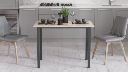 Стіл універсальний Knap Ferrum-decor 750x1400x700 Чорний метал ДСП Дуб Сан-Марино 16 мм (FRD-106379)