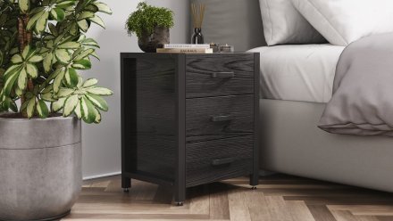 Тумба універсальна Ferrum-decor Вів'єн 3 50x41x40 чорний ДСП Сосна Кембра 16мм (FRD-104190) Тумба універсальна Ferrum-decor Вів'єн 3 50x41x40 чорний ДСП Сосна Кембра 16мм (FRD-104190)
