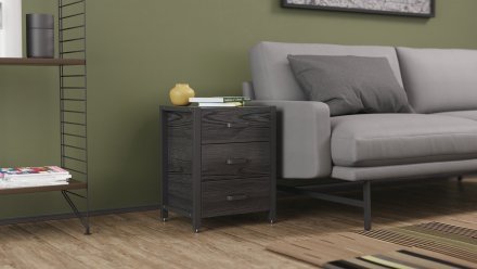 Тумба універсальна Ferrum-decor Вів'єн 3 50x41x40 чорний ДСП Сосна Кембра 16мм (FRD-104190) Тумба універсальна Ferrum-decor Вів'єн 3 50x41x40 чорний ДСП Сосна Кембра 16мм (FRD-104190)