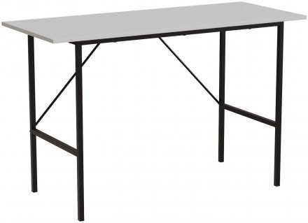 Стіл письмовий Line Тайм Ferrum-decor 750x1200x500 Чорний метал ДСП Біле 16 мм (FRD-104878)