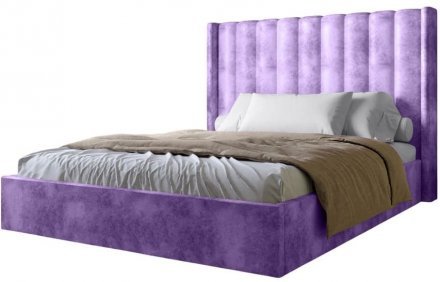 Двоспальне ліжко LION Ніно 160x200 см SILK 401 Лавандовий (LION-045046)