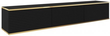 Тумба під телевізор навісна Perfect Home Оро / Oro 3-дверна RTV175 MDF Чорний (PFH-091367)