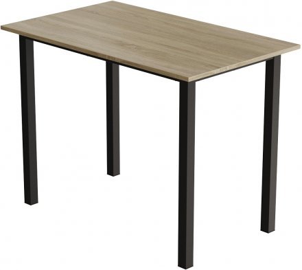 Стіл універсальний Knap Ferrum-decor 750x1400x700 Чорний метал ДСП Дуб Сонома 16 мм (FRD-106381)