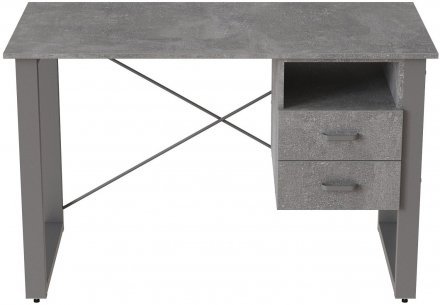 Письмовий стіл із ящиками Ferrum-decor Оскар 750x1400x600 метал Сірий ДСП Бетон 16 мм (FRD-103254)