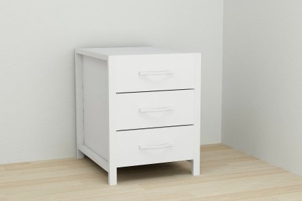 Тумба універсальна Ferrum-decor Вів'єн 3 50x41x40 білий ДСП Біле 16мм (FRD-104191) Тумба універсальна Ferrum-decor Вів'єн 3 50x41x40 білий ДСП Біле 16мм (FRD-104191)