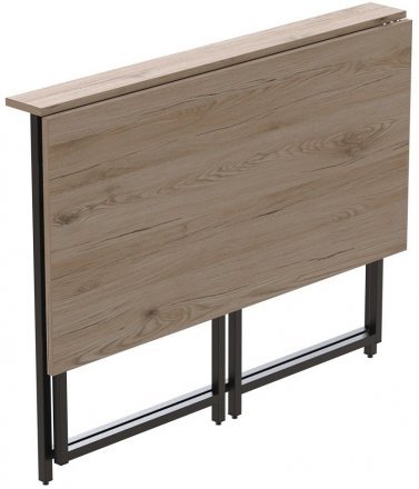 Стіл розкладний Моріс Ferrum-decor 750x1000x600 Чорний метал ДСП Дуб Сан-Марино 16 мм (FRD-104670)
