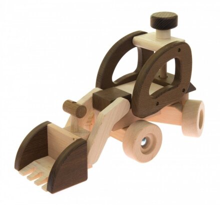 Машинка дерев'яна Екскаватор натуральний 55910 Машинка дерев'яна Екскаватор натуральний 55910